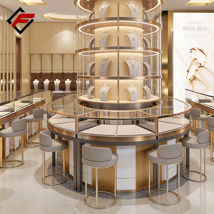 Armoire à bijoux de luxe et <span class=keywords><strong>vitrine</strong></span> à bijoux ovale avec présentoir en verre pour bijoux ovales - Product Image 4