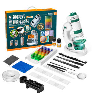 ชุดกล้องจุลทรรศน์พกพา Learn Uma 60-180x พร้อมไฟ LED สำหรับเด็กและนักเรียน - Product Image 2