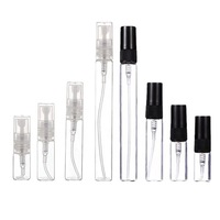 Bon marché de haute qualité 2ml 3ml 5ml 10ml petits flacons d'atomiseur de parfum échantillon bouteille en verre avec pompe de pulvérisation en plastique mini bouteilles de testeur