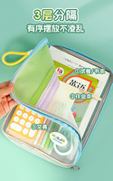 Sac en filet à fermeture éclair pour documents A4, sac en filet durable personnalisé, classification multicouche, sacs de rangement en filet avec logo, emplacement pour carte d'identité