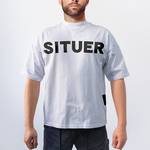 TKAN 97 camiseta de peso pesado 280G Camisa de algodón pesado Streetwear gráfico Drop Shoulder Streetwear camiseta de gran tamaño camiseta personalizada - Product Image 2