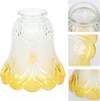 Abat-jour en verre coloré de style industriel, victorien, rustique, moderne, chinois, en forme de fleur, pour remplacement