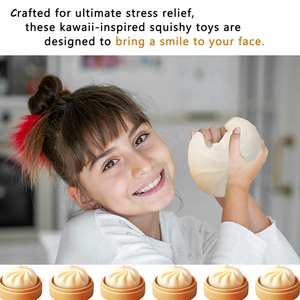 <b>Squeeze</b> Stress <b>Ball</b> Stress Relief Squeezing Toy for Adult White Steamed Stuffed Bun for Birthday - Product Image 6