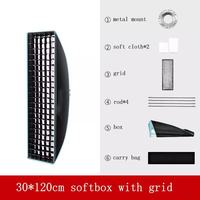 YUEYING Nylon pour grille rectangulaire alvéolée 30*120cm pour flash de studio Bowens Portrait Speedlite