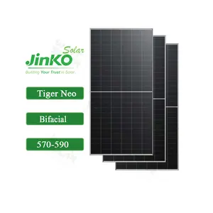 لوحات الطاقة الشمسية أحادية النوع من Jinko Tiger Neo من النوع N بقدرة 650 وات 550 وات 550 وات 580 وات ذات الوجهين ونوع N مزدوجة الشكل وهي ألواح ومصفات للطاقة الشمسية من الزجاج من Jinko