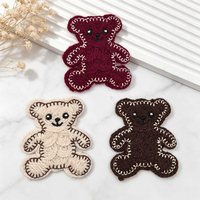 Patchs d'ours au crochet multicolores, accessoires décoratifs mignons pour sacs, pantalons, embellissement de vêtements DIY