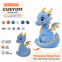 Peluche personnalisée à faible MOQ, mini dragon en peluche, animaux mascotte, jouets en peluche doux pour souvenirs