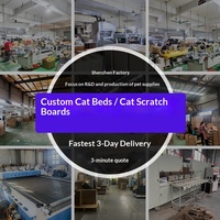 Nouveau Lit/Plateforme à gratter pour chat en carton ondulé épaissi, pliable, réglable, résistant à l'usure, facile à assembler, avec bac à litière intégré