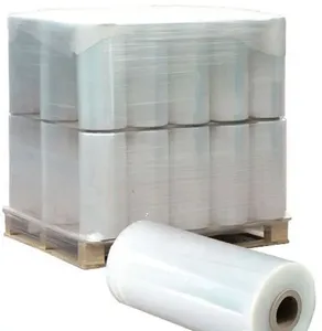 Factory Wholesale Clear <b>Plastic</b> Wrapping Film Pallet Packing <b>Wrap</b> Film 80 Gauge 40kg Transparent Lldpe Stretch Film Jumbo Rolls - Product Image 1