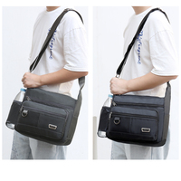 Sac à bandoulière décontracté en tissu Oxford pour hommes Nouveau sac à main horizontal tendance Mallette de messager d'affaires