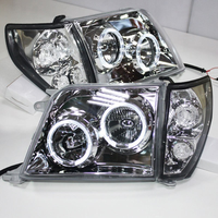 Accessoires automobiles YBJ : Phare avant modifié Angel Eye pour Prado 3400 FJ90 LC90 (1998-2003) – Clair ou Fumé – Compatible FJ95 LC95