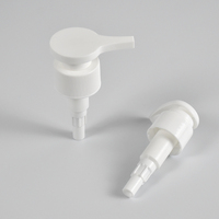 28/410 gros blanc Ribber tout distributeur de pompe à Lotion en plastique pour bouteille cosmétique