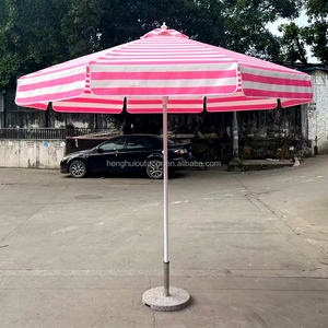 Sombrilla Comercial para Exteriores con Franjas Rosas y Blancas, <span class=keywords><strong>Parasol</strong></span> de Playa con Flecos, Sombrillas para <span class=keywords><strong>Terraza</strong></span> Exterior, <span class=keywords><strong>Parasol</strong></span> para Bodas - Product Image 6