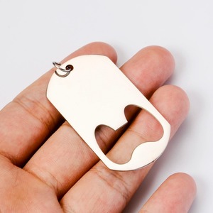 Pendentif rectangulaire vierge en acier inoxydable, breloque décapsuleur, bijou de collier style rétro pour accessoires DIY - Product Image 4