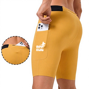 OEM Custom Seamless Mens Sports Compression <strong>Shorts</strong> Rib Nylon Spandex <strong>Shorts</strong> Solid Gym Active Cycling Running Tight <strong>Shorts</strong> - Product Image 1
