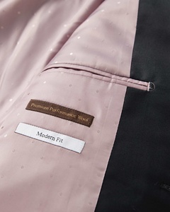 Abito Slim in Lana per Giovani Uomini, Chiusura Monopetto, Pantaloni con Zip, Stile Fronte Piatto - per Matrimoni, Occasioni Formali, Casual, Lavoro, Business - Product Image 3