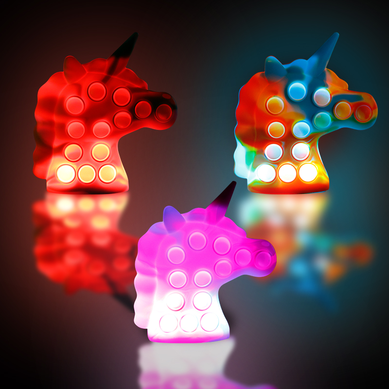 Оптовая продажа, пуш-пузырьки, антистресс, 3D шар, радуга, светящийся в темноте, единорог, пузырьки, игрушка-антистресс, Классические светящиеся Детские игрушки