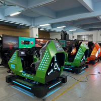 Simulador de Carreras de Último Diseño con Pantalla Triple, Cabina de Simulación Completa, Juegos de Carreras de Coches, Simulador de Conducción con Movimiento de Cuatro Ejes