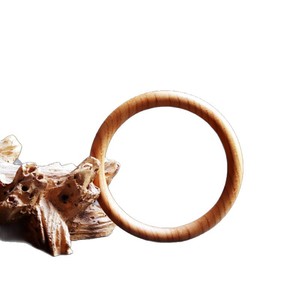 Pulsera de madera de durazno elegante y exquisita, anillo único, color natural, estilo antiguo, regalo para el día de la madre, cumpleaños - Product Image 5