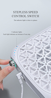 AMDMG 12000RPM Aspirateur à poussière pour ongles rechargeable professionnel à double ventilateur pour salon de manucure