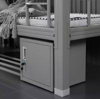 Lit de Dortoir en Acier à Montage Facile avec Armoire pour Adultes pour Appartement Scolaire