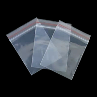 Mini poches à fermeture éclair refermables LDPE PE fermeture à glissière fermeture éclair auto-scellante en plastique clair refermable emballage alimentaire sac à fermeture éclair