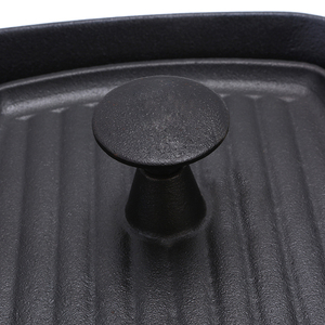 Cast Iron Professional Barbeque Steak <strong>Grill</strong> <strong>Pan</strong> with Bacon Press - Product Image 2
