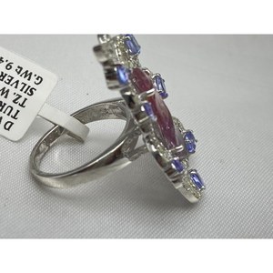 แหวนแทนซาไนต์และทัวร์มาลีนสุดหรู ขายดีอันดับต้นๆ เงินแท้ 925 เหมาะสำหรับเป็นของขวัญในงานปาร์ตี้ งานแต่งงาน งานหมั้น หรือพิธีทางศาสนา - Product Image 3