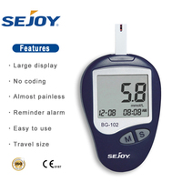 Sejoy Lecteur de Glycémie, Glycomètre, Appareil de Mesure de la Glycémie pour le Diabète