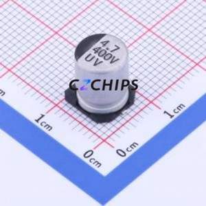 Condensador Electrolítico de Aluminio SMD UV2G4R7M0810VG 4.7UF 400V, D8xL10.2mm 20% 8mm - Product Image 1