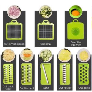 Food Dicer Onion Veggie Chopper Kitchen <b>Fruits</b> Multifunction 16 in 1 Slicer Manual <b>Vegetable</b> Cutter - Product Image 3