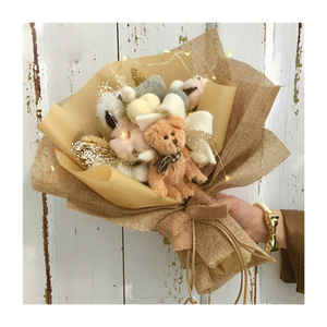 Florist của Hoa bó hoa gói vật liệu linen loại vải hoa gói Đay vải cuộn hoa gói giấy Khăn trải bàn - Product Image 5