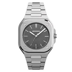 High Quality Luxury <b>Men's</b> Quartz Wrist <b>Watch</b> 5ATM <b>Waterproof</b> Stainless Steel Band Custom Logo 42mm Analog Dial Hardlex Japanese - Product Image 3