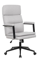 Chaise de bureau exécutive moderne et contemporaine en tissu avec hauteur réglable, accoudoirs réglables, roulettes pivotantes inclinables pour le travail et l'étude