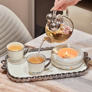 New Luxury 4 cái Ins Bow dễ thương vẻ đẹp cà phê Tea <span class=keywords><strong>Cup</strong></span> <span class=keywords><strong>Set</strong></span> với khay gốm ấm trà <span class=keywords><strong>cup</strong></span> <span class=keywords><strong>Set</strong></span> - Product Image 3