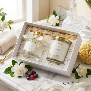 <strong>Candle</strong> Jar and Diffusers <strong>Set</strong> and Boxes Scented <strong>Candle</strong> and Diffuser <strong>Set</strong> Packaging Reed Diffuser and <strong>Candle</strong> <strong>Gift</strong> Box <strong>Set</strong> - Product Image 5
