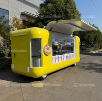 Camion de restauration mobile certifié CE DOT avec machine à glaces et à snacks - Utilisation en camping et commerce de détail
