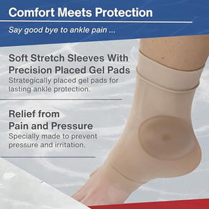 Manchons <span class=keywords><strong>de</strong></span> protection en gel Premium Lace Bite Pad pour patins à <span class=keywords><strong>glace</strong></span>, soutien du tendon d'Achille, protection du talon pour bottes <span class=keywords><strong>de</strong></span> patinage <span class=keywords><strong>sur</strong></span> <span class=keywords><strong>glace</strong></span> et <span class=keywords><strong>de</strong></span> ski à roulettes - Product Image 2