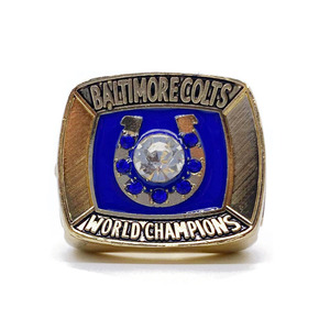 Anillo de los Campeones del Mundo de los Baltimore Colts, Joyería de Aleación con Grabado de Diamantes - Product Image 5