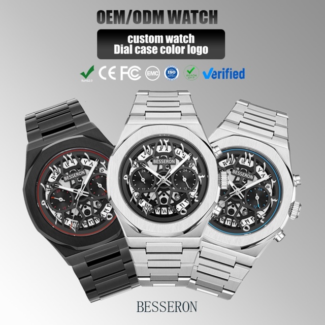 Custom Watch Manufacturers Hot Sale 316L Stainless Steel Quartz Watch Pointer 42mm Water Resistant 5 Bar Custom Logo Support Men