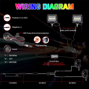 Kit de 20 projecteurs LED 3535 Spot DreamLight Chip Flash Atmosphere Raptor Warning Light de 4 pouces pour les conditions météorologiques brumeuses, poussiéreuses et pluvieuses - Product Image 4