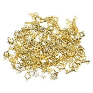 100 Chiếc Mặt Dây Chuyền Chìa Khóa Phong Cách Hỗn Hợp Màu Đồng Cổ Điển Trang Sức Tự Làm Cho Vòng Cổ Phụ Kiện Làm Vòng Tay - Product Image 5