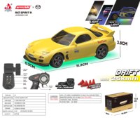 Coche de Control Remoto a Escala 1:43 con Giroscopio ESP, Tracción en las Cuatro Ruedas, Luces de 7 Colores, Alcance de 100m, Uso Interior/Exterior, Cargador