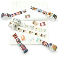 korean vintage handmade glitter paper scrapbook craft supplies printed Christmas DIY washi tape custom