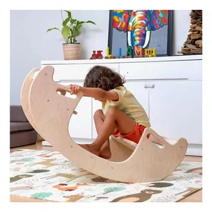 Balançoire en bois Montessori Table et chaise ensemble de meubles jouant activité tabke chaise à bascule chevaux à bascule pour enfants