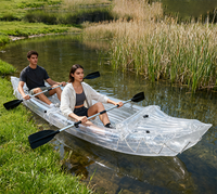 Bateau gonflable, kayak de pêche pliable, bateau d'assaut épaissi, bateau transparent, annexe pneumatique d'extérieur