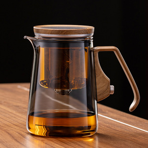 Nouvel ensemble théière à induction magnétique sans tige 2026 avec infuseur et pot intérieur tout en verre pour usage domestique, pour filtrer et infuser le thé - Product Image 2