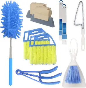 home cleaning supplies Blind Cleaner Duster Brush Air Conditioner Duster 10 Pcs Venetian Window Blind Cleaner Duster Tool Set