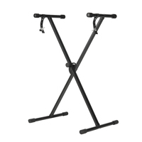 Support de clavier en X à simple brancard avec réglage de la hauteur sur 5 niveaux, pupitre de musique portable, pour synthétiseurs et claviers