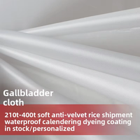 Tissu Brocart Textile de Maison 100% Polyester Anti-Boulochage Respirant Enduit PU Effet Daim Anti-Déchirure 190-400T Blanc 120gsm